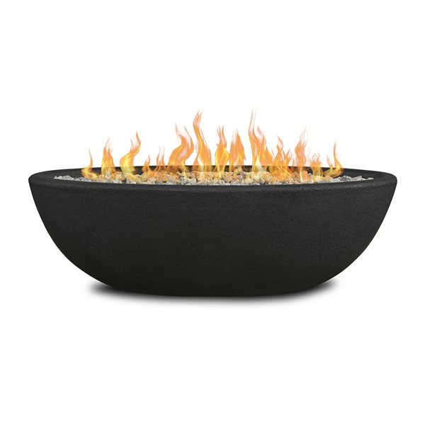 Real Flame Riverside 48-in Shale Oval Outdoor Propane Fire Bowl