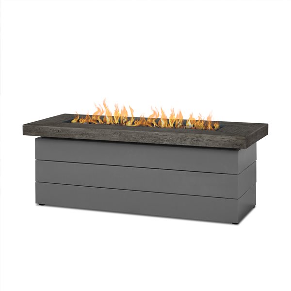 Real Flame Sullivan 48 In Grey, Convert Wood Fire Pit To Gas