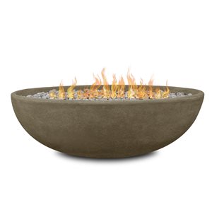 Real Flame Riverside 48-in Glacier Grey Oval Outdoor Fireplace