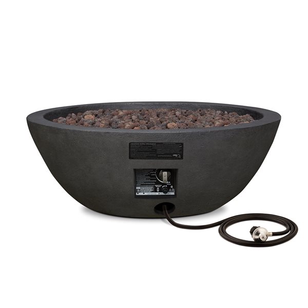 Real Flame Riverside Shale Outdoor Propane Fire Bowl with Natural Gas Conversion Kit