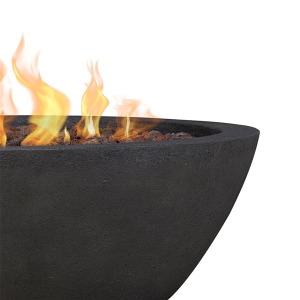 Real Flame Riverside Shale Outdoor Propane Fire Bowl with Natural Gas Conversion Kit