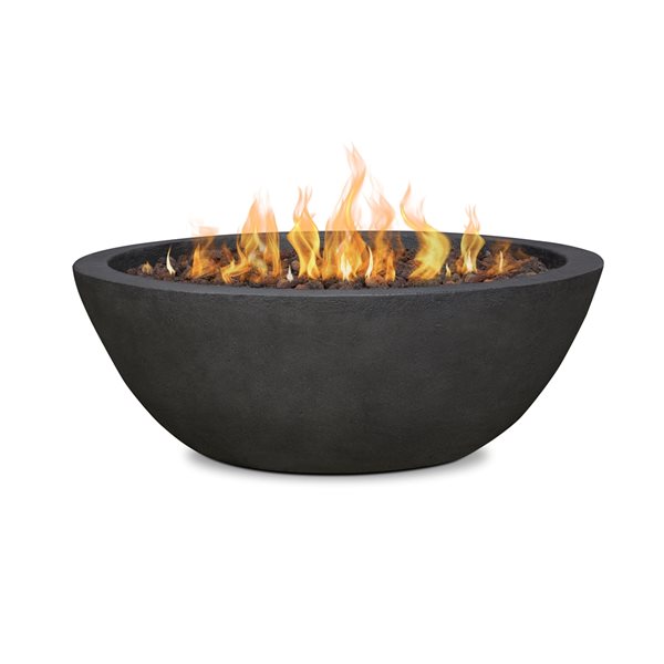 Real Flame Riverside 36 In Shale Round, Round Natural Gas Fire Pit