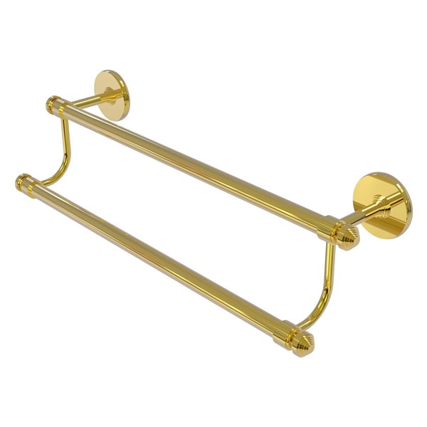 Allied Brass Southbeach 18-in Double Polished Brass Wall Mount Double Towel Bar