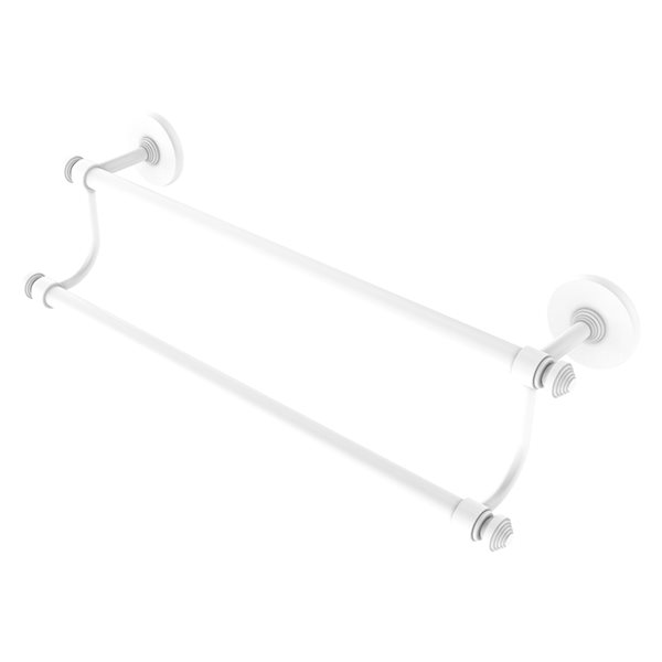 Allied Brass Southbeach 36-in Double Matte White Wall Mount Double Towel Bar