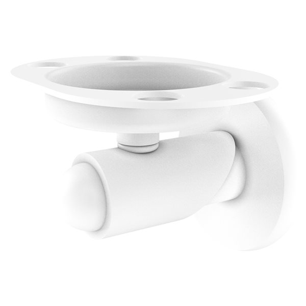 Allied Brass Soho Matte White Brass Tumbler and Toothbrush Holder