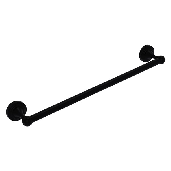 Allied Brass Sag Harbor 30-in Matte Black Wall Mount Single Towel Bar