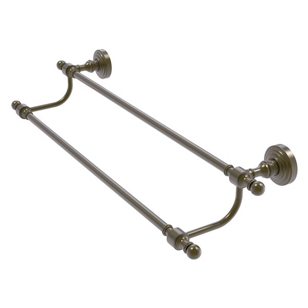 Allied Brass Retro Wave 36-in Double Antique Brass Wall Mount Double Towel Bar