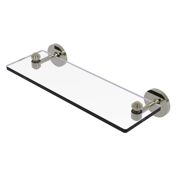 Allied Brass Southbeach 16in Polished Nickel Glass Wall Mount Bathroom