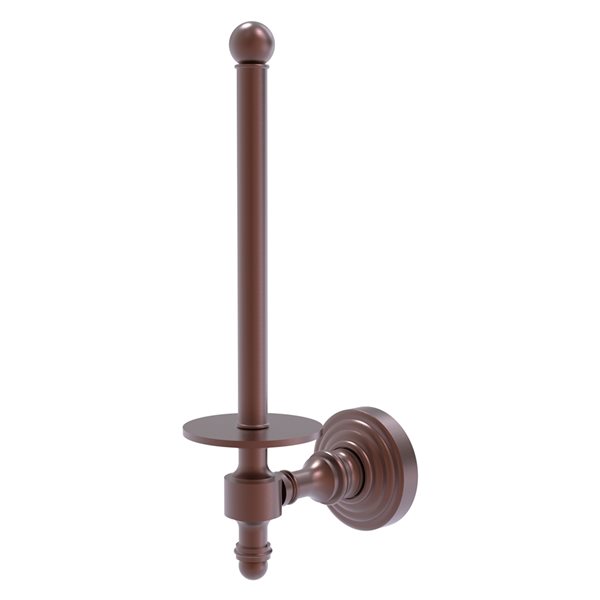 Allied Brass Retro Wave Antique Copper Wall Mount Single Post Toilet Paper Holder