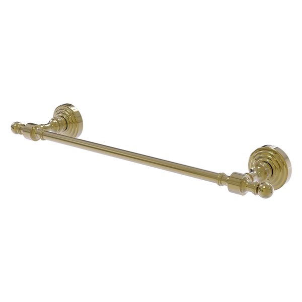 Allied Brass Retro Wave 18-in Unlacquered Brass Wall Mount Single Towel Bar