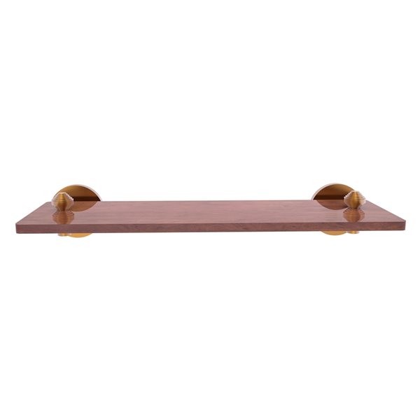 Allied Brass Southbeach 16-in Brushed Bronze Wood Wall Mount Bathroom Shelf