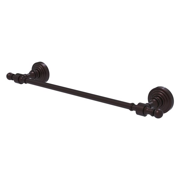 Allied Brass Retro Wave 24-in Antique Bronze Wall Mount Single Towel Bar