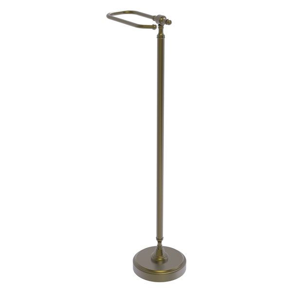Allied Brass Retro Wave Antique Brass Freestanding Single Post Toilet Paper Holder