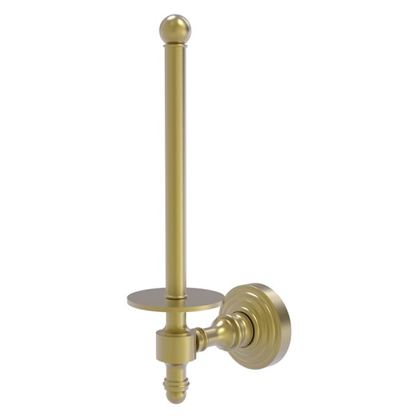 Allied Brass Retro Wave Satin Brass Wall Mount Single Post Toilet Paper Holder