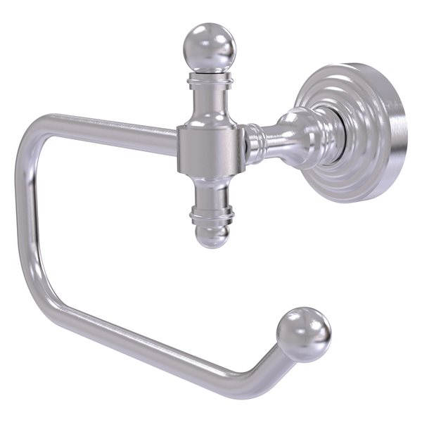 Allied Brass Retro Wave Satin Nickel Wall Mount Single Post Toilet Paper Holder