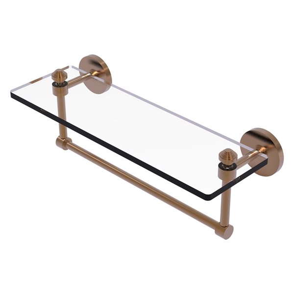 Allied Brass Southbeach 16-in Brushed Bronze Glass Wall Mount Bathroom Shelf