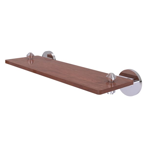 Allied Brass Southbeach 16-in Polished Chrome Wood Wall Mount Bathroom Shelf