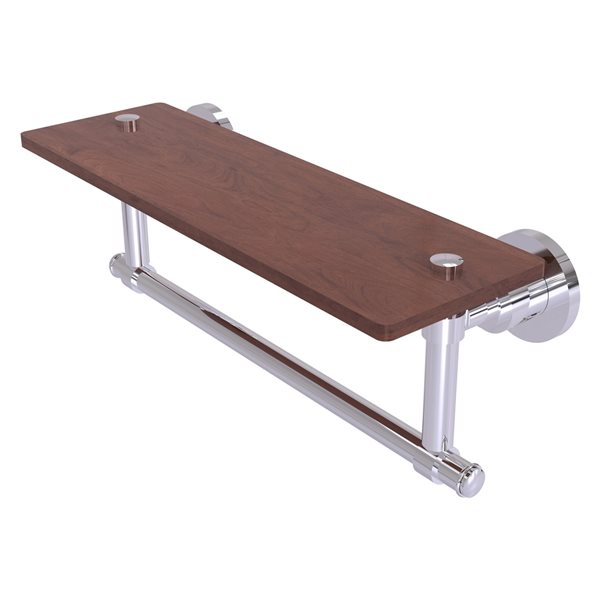 Allied Brass Washington Square Polished Chrome 16-in Solid IPE Ironwood ...