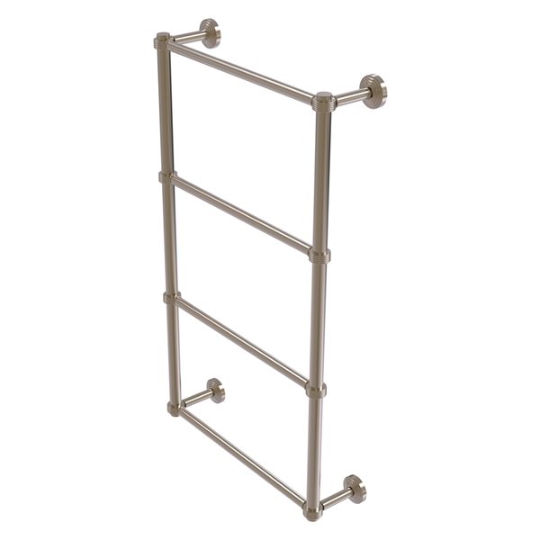 Allied Brass Waverly Place Antique Pewter 4 Tier 30-in Ladder Towel Bar with Grooved Detail