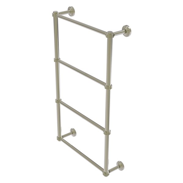 Allied Brass Waverly Place Polished Nickel 4 Tier 30-in Ladder Towel Bar with Dotted Detail