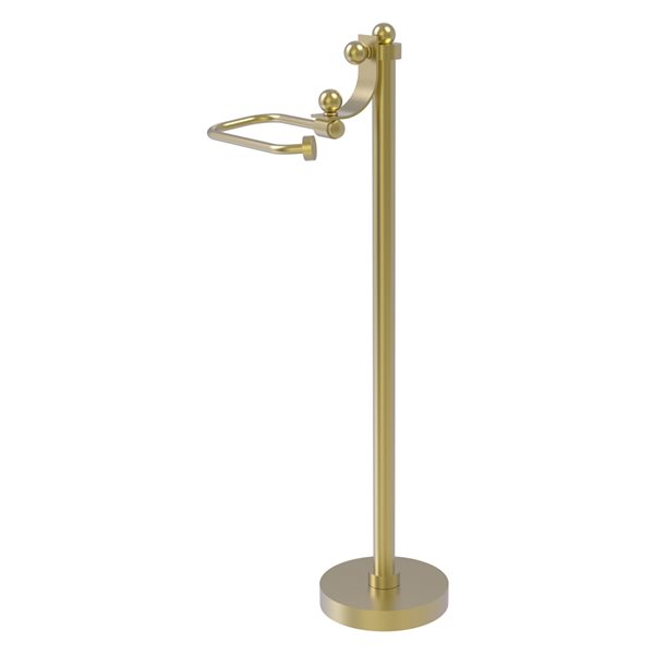 Allied Brass Satin Brass Freestanding European Style Toilet Tissue Holder