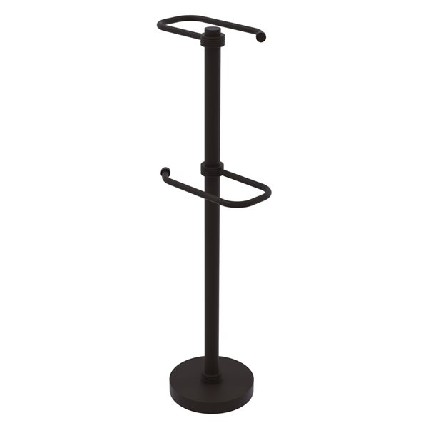 Allied Brass Oil Rubbed Bronze Freestanding Two Roll Toilet Tissue Stand