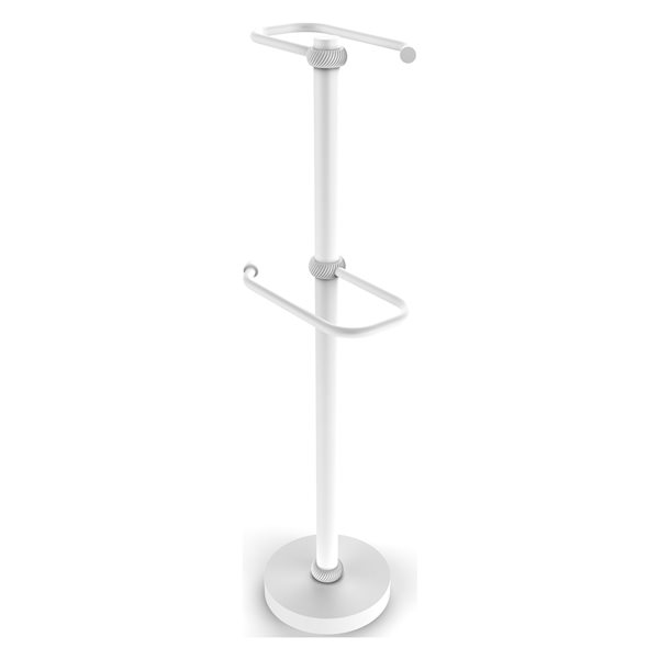 Allied Brass Freestanding Two Roll Toilet Tissue Stand - Matte White TS ...