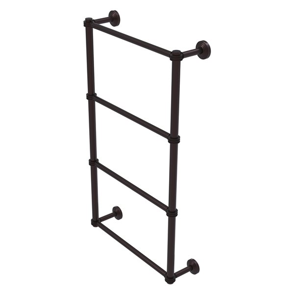 Allied Brass Waverly Place Antique Bronze 4 Tier 30-in Ladder Towel Bar with Dotted Detail