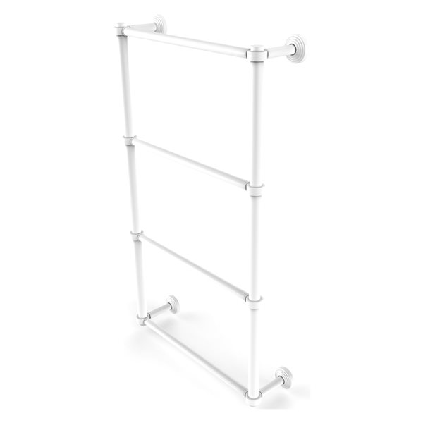 Allied Brass Waverly Place Matte White 4 Tier 36-in Ladder Towel Bar