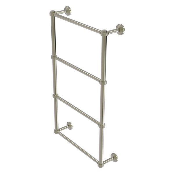 Allied Brass Waverly Place 4 Tier 30-in Ladder Towel Bar with Grooved Detail - Polished Nickel