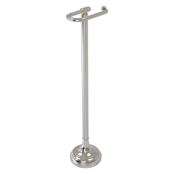 Allied Brass Freestanding European Style Toilet Tissue Holder in Satin Nickel