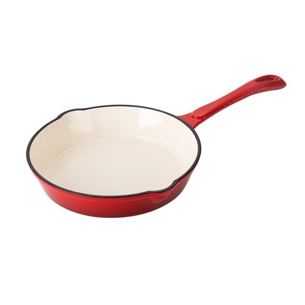 Hamilton Beach 10-in Cast Iron Fry Pan - Red