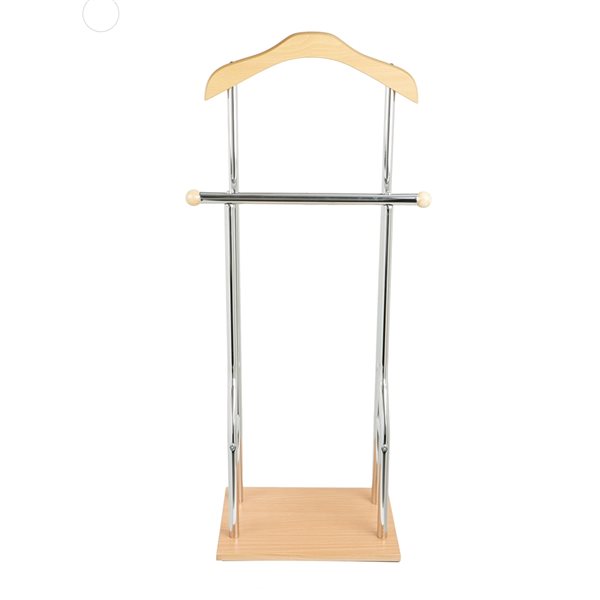 Mind Reader Silver Wood/Steel Stand Clothing Rack