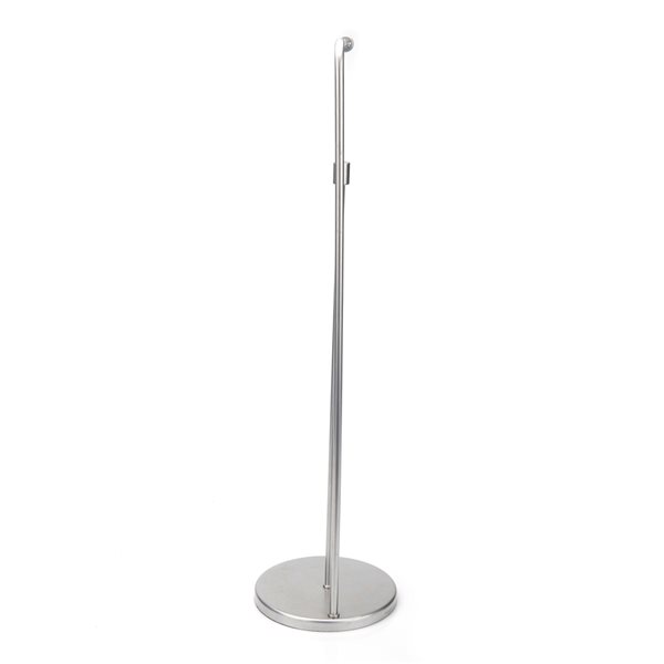 Mind Reader Silver Freestanding Single Post Toilet Paper Holder