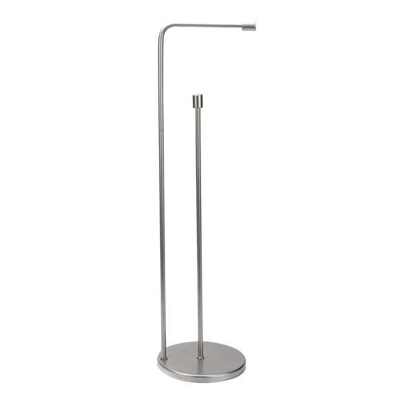 Mind Reader Silver Freestanding Single Post Toilet Paper Holder