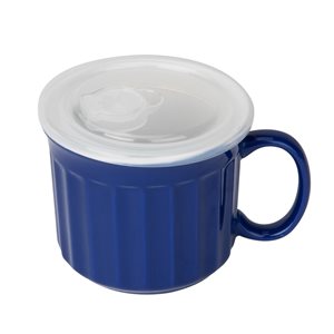 Mind Reader 22-oz. Ceramic Blue Mug with Plastic Lid