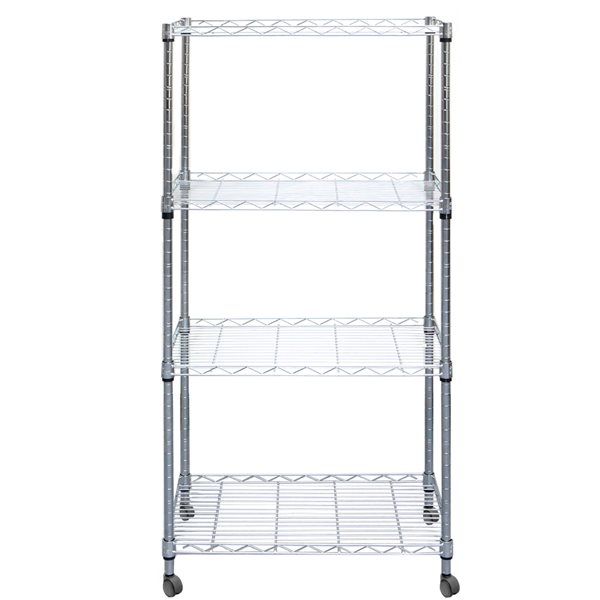 Mind Reader 4-Tier Rolling Metal Rack