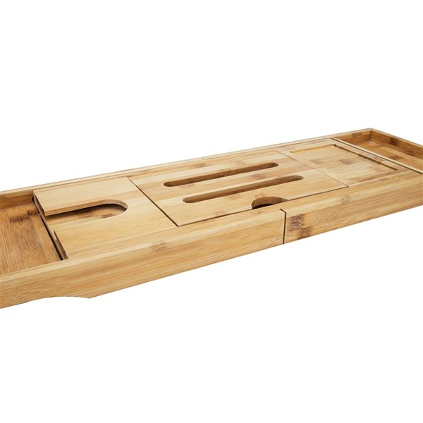 Mind Reader Bamboo Extendable Bathtub Caddy