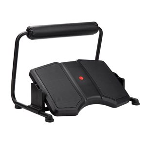 Mind Reader Modern Black Rectangle Active Adjustable Height Footrest