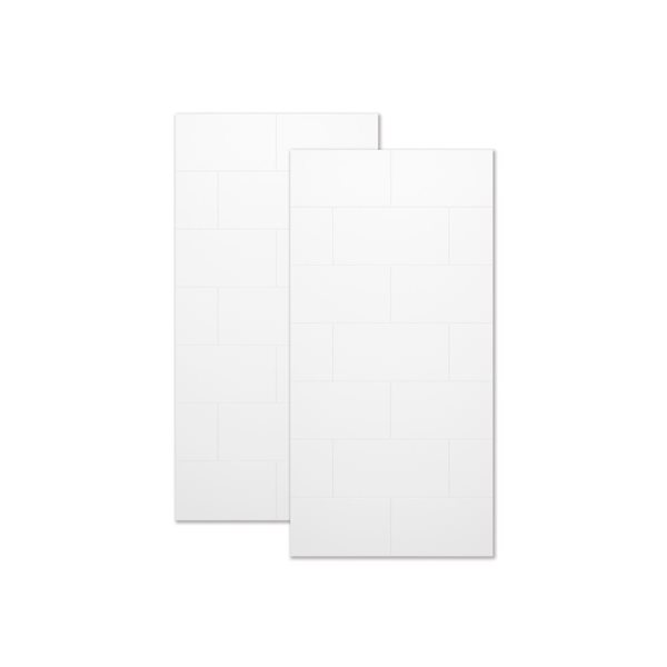 MAAX Denso Matte White 42-in x 84-in Shower Surround Side Wall Panel Set - 2-Piece