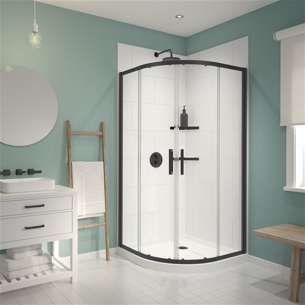 MAAX Denso Matte White 42-in x 84-in Shower Surround Side Wall Panel Set - 2-Piece