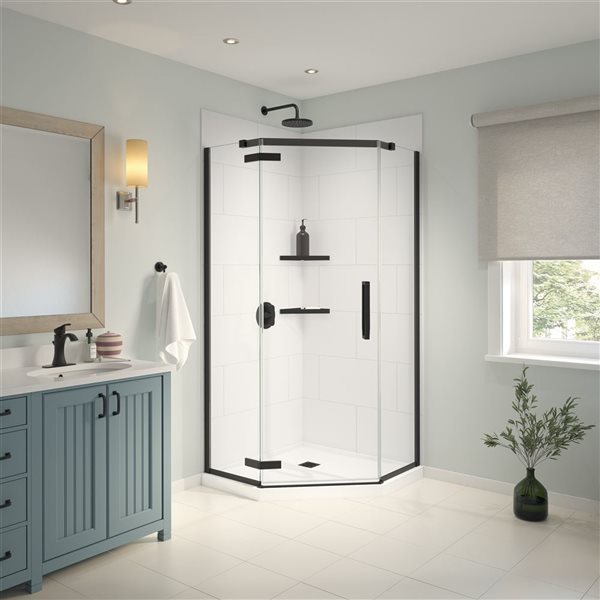 Image of Maax | Denso Matte White 42-In X 84-In Shower Surround Side Wall Panel Set - 2-Piece | Rona