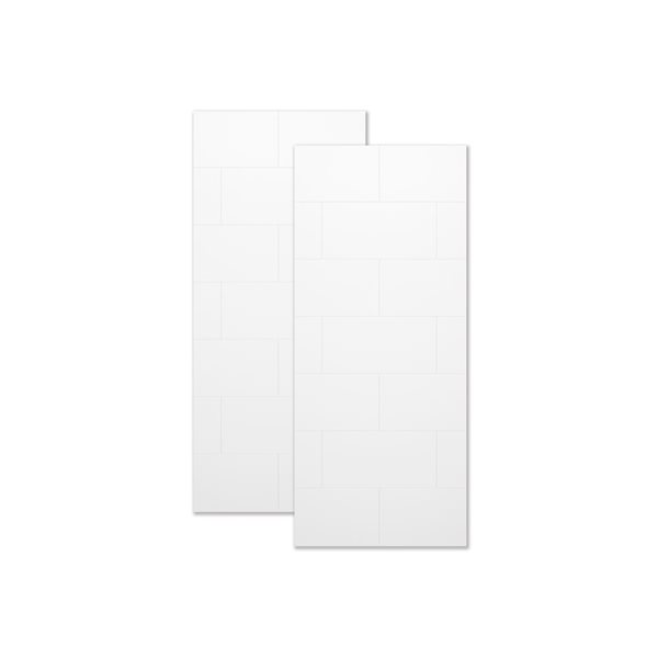 MAAX Denso Matte White 36-in x 84-in Shower Surround Side Wall Panel Set -  2-Piece