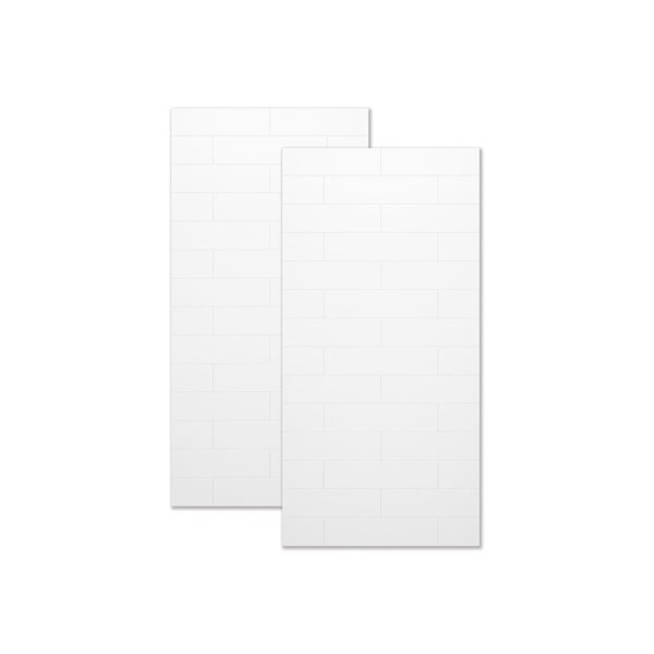 MAAX Denso 42-in x 84-in Matte White Shower Surround Side Wall Panel Set -  2-Piece