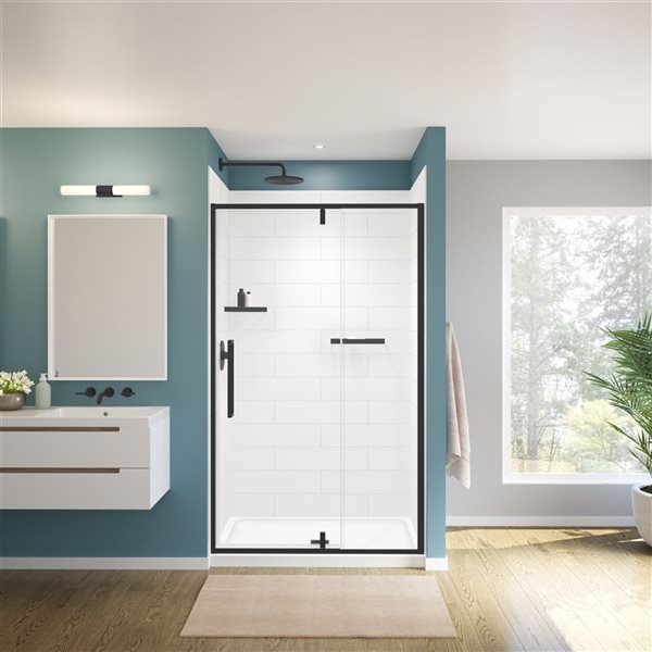 Image of Maax | Denso Matte White 50-In X 84-In Shower Surround Back Wall Panel, 2-Piece | Rona
