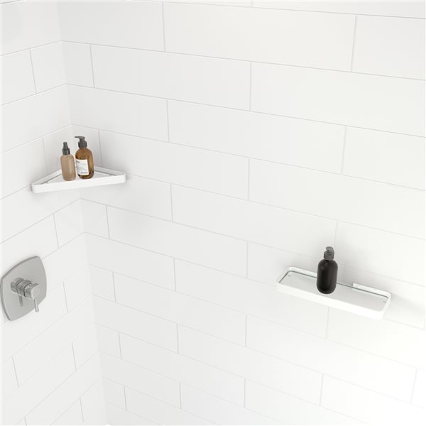 MAAX Denso 62-in x 84-in Matte White Shower Surround Back Wall Panel
