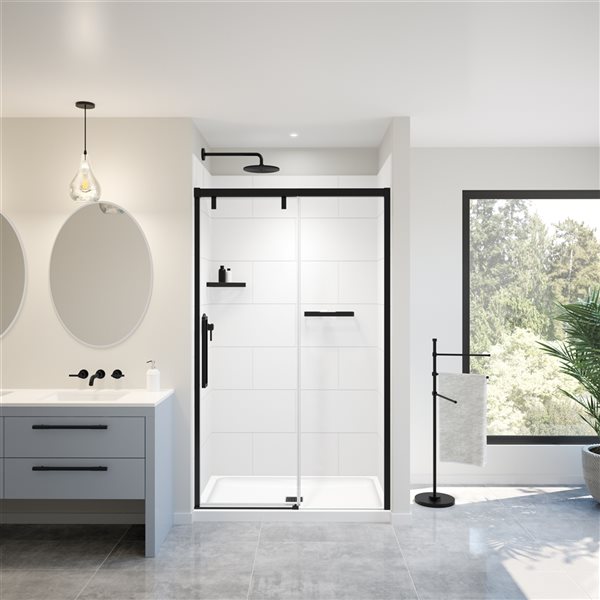 MAAX Denso 50-in x 84-in Matte White Shower Surround Back Wall Panel