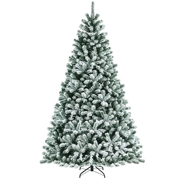 Costway 6-ft Pre-lit Hinged Christmas Tree with Remote Control and 9 Lighting Modes