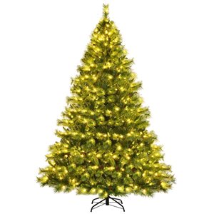 Costway 18.5-in Tabletop Artificial Christmas Tree with 170 PE Branches and Pulp Stand