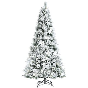 Costway 6-ft Pre-lit Hinged Christmas Tree with 350 LED Lights and 9 Dynamic Effects